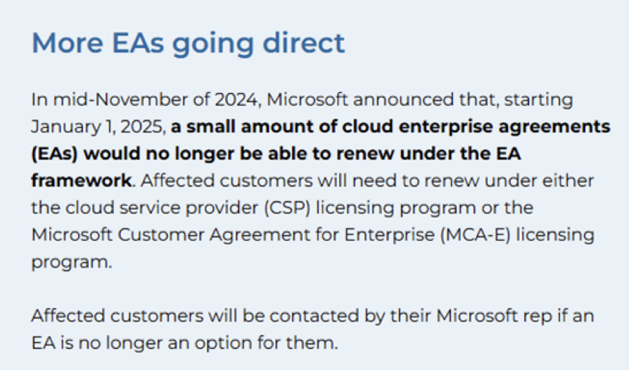 More EAs going direct.